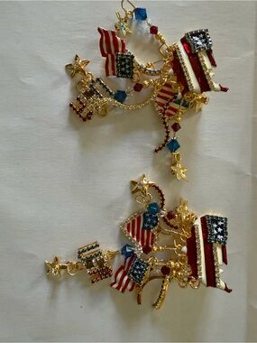 Brand new- never worn: Lunch at The Ritz Red, White & Blue Women Earrings
